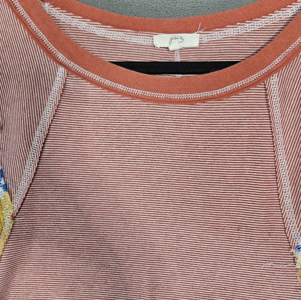 Easel Womens Large Oversized Boho Patchwork Short… - image 3